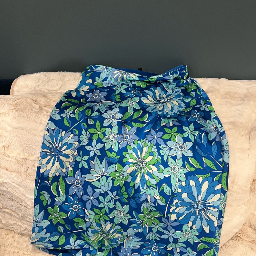 J.Crew Gwyneth slip skirt in cobalt floral, in excellent condition